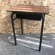 Old desk single desk child metal box + vintage wood tray #6