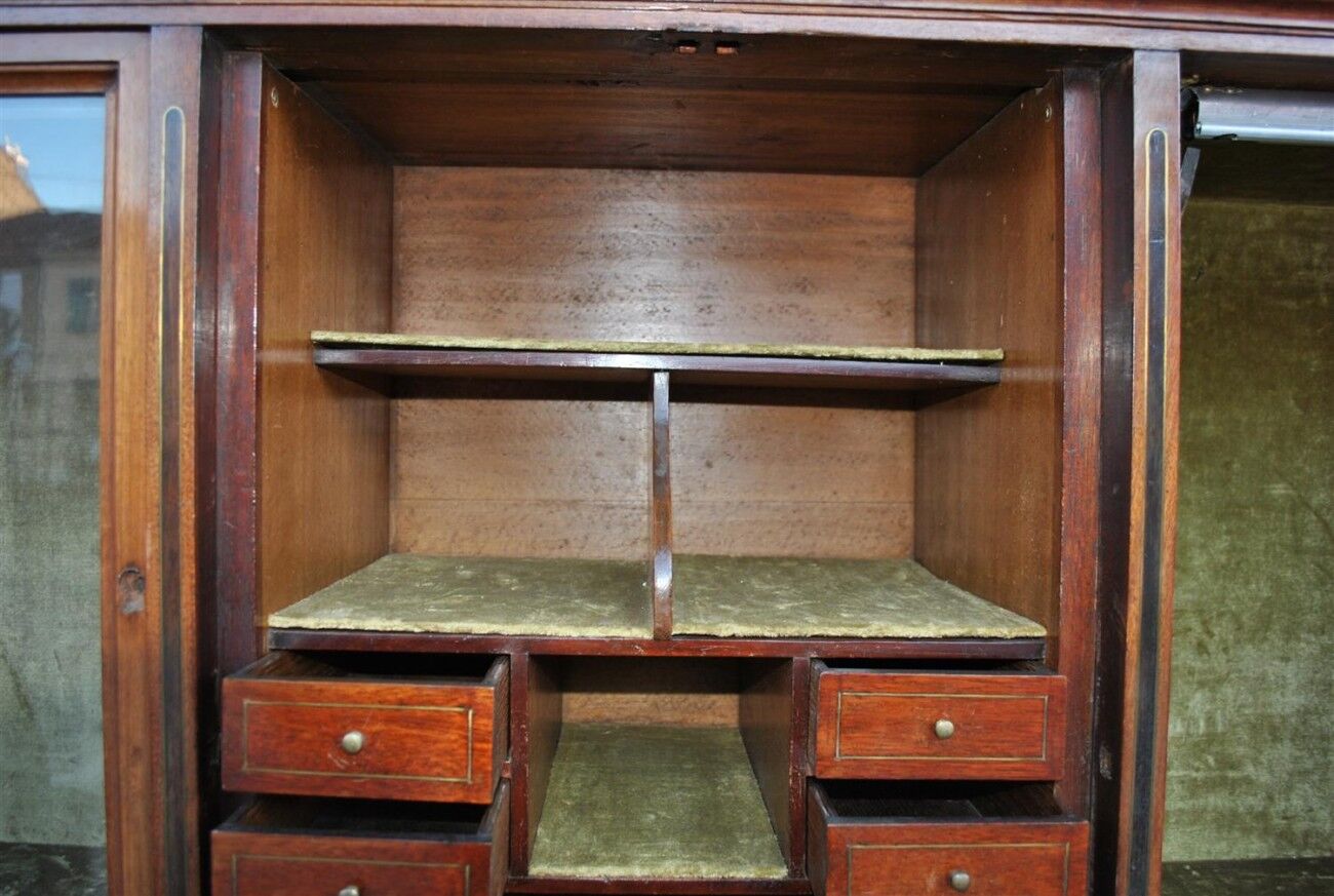 Time's roll-top desk Louis XVI, directoire era end 18th century mahogany