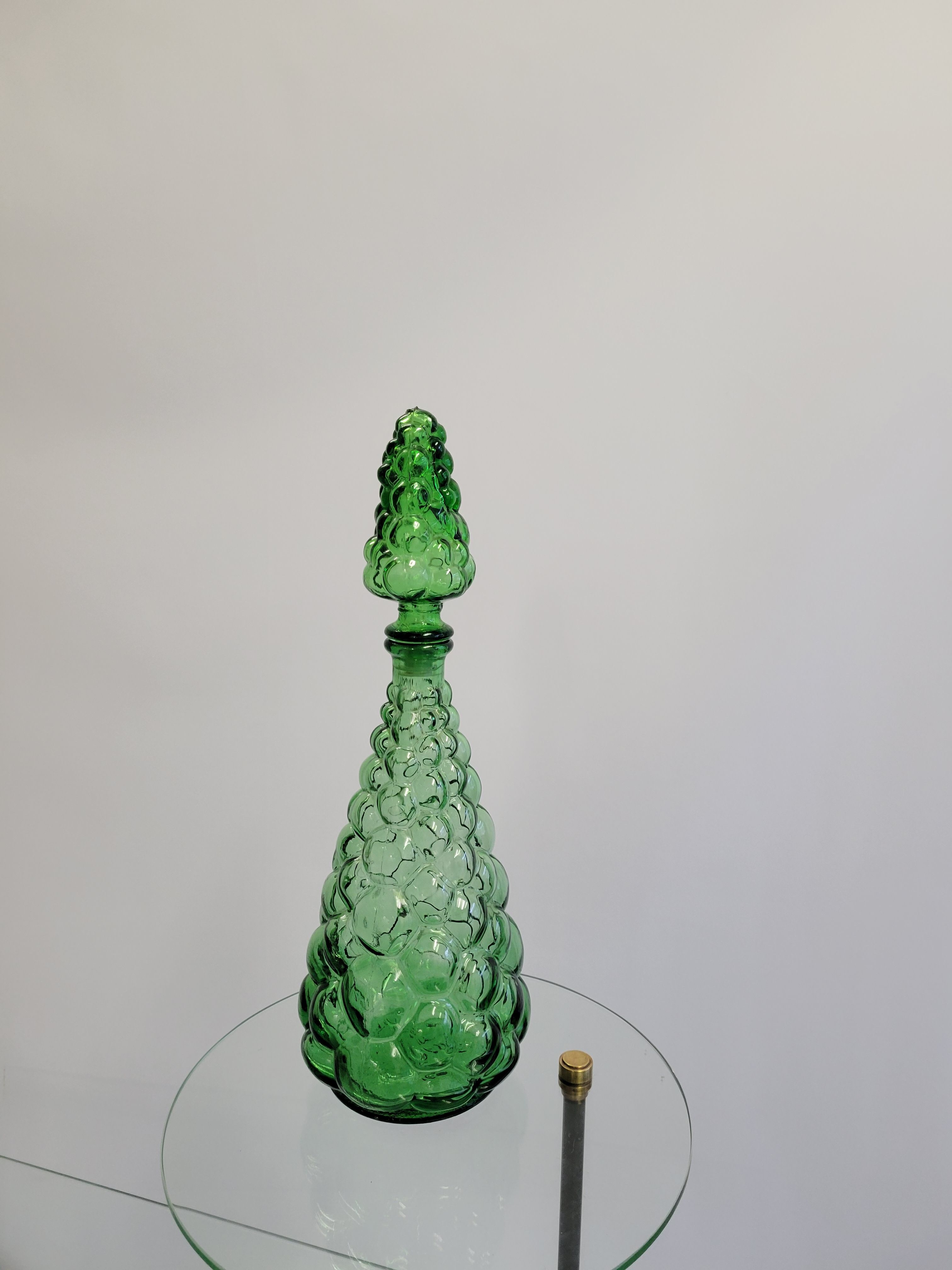 Green Empoli bubbles decanter
