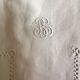 Embroidered linen tablecloth, BS, 3m50 x 2m