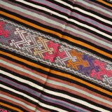 5x8 Multicolor Kilim Rug, Striped Rug, Antique Kilim 60s 160x232Cm