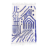 Azilal Moroccan Berber rug with majorelle blue patterns 2.53x1.45m new