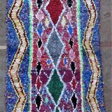 Authentic Moroccan Berber carpet kilim boucherouite 205X120 cm T46202