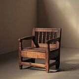 Alpine armchair in larch, 18th century