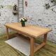 Oak farmhouse table stamped R Trotel