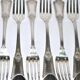Lot 24 EMPIRE Silver Metal Table Cutlery SFAM model "Sans embarrass" 12 forks and 12 spoons