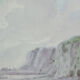 Montereau earthenware dish"Maritime landscape"