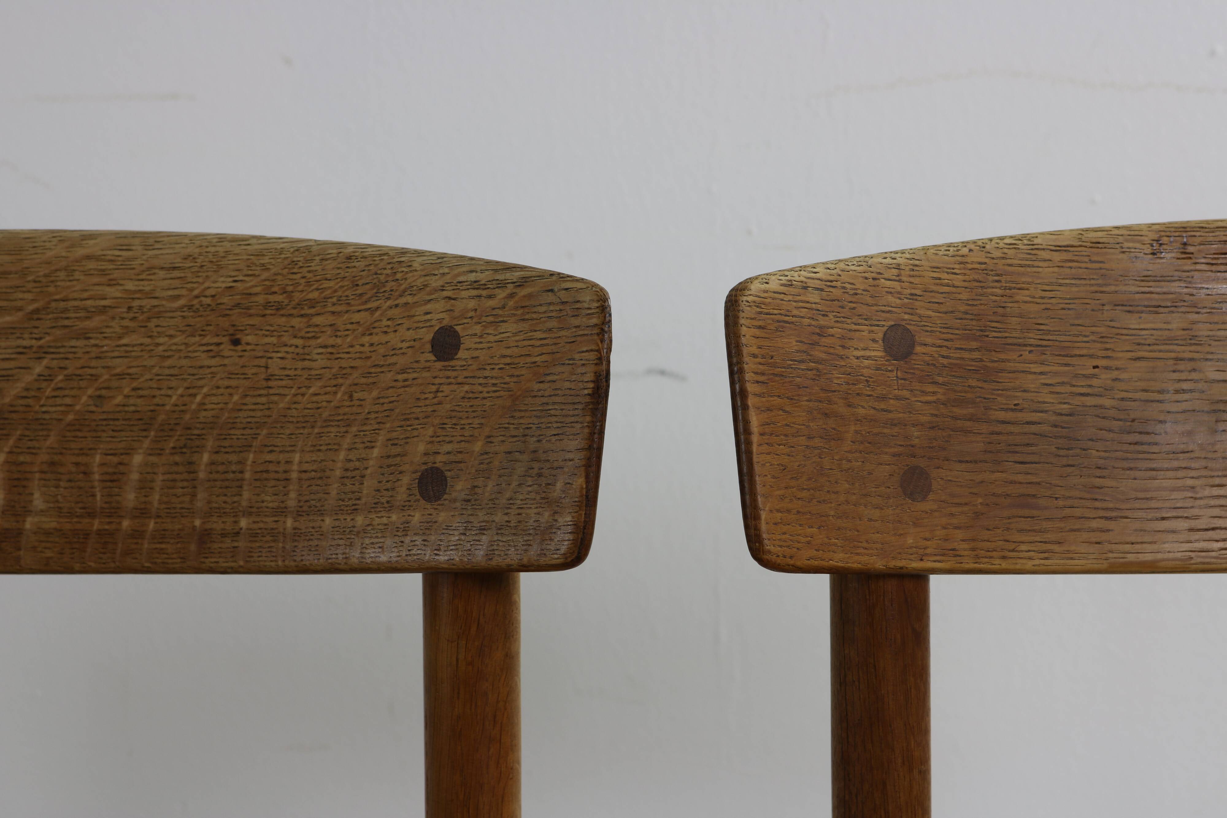 Set of six oakwood dining chairs by Borge Mogensen