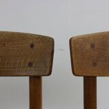 Ensemble de six chaises à repas en chêne par Borge Mogensen