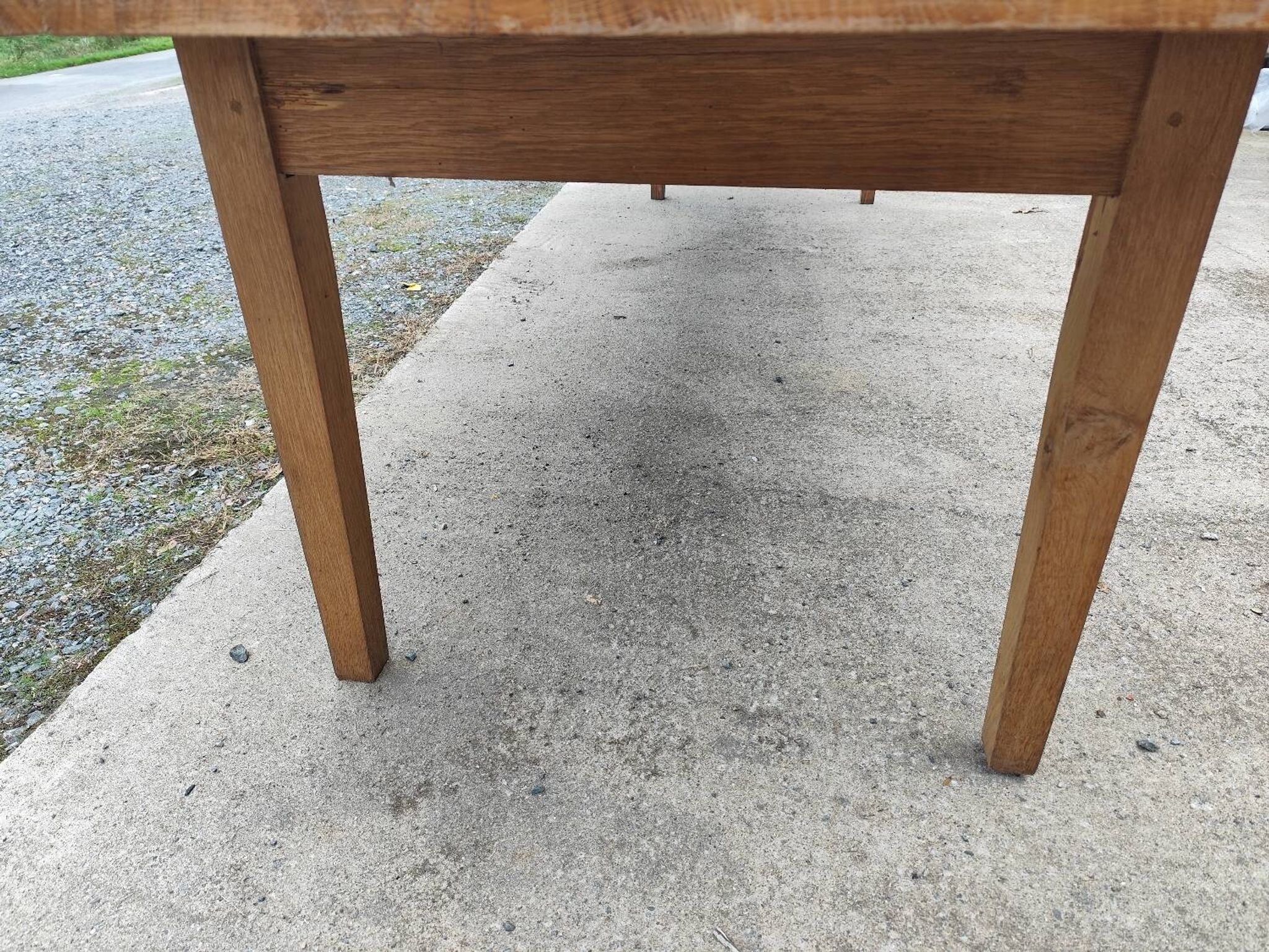 Duo table de ferme XXL 320 cm chêne pieds fuseaux
