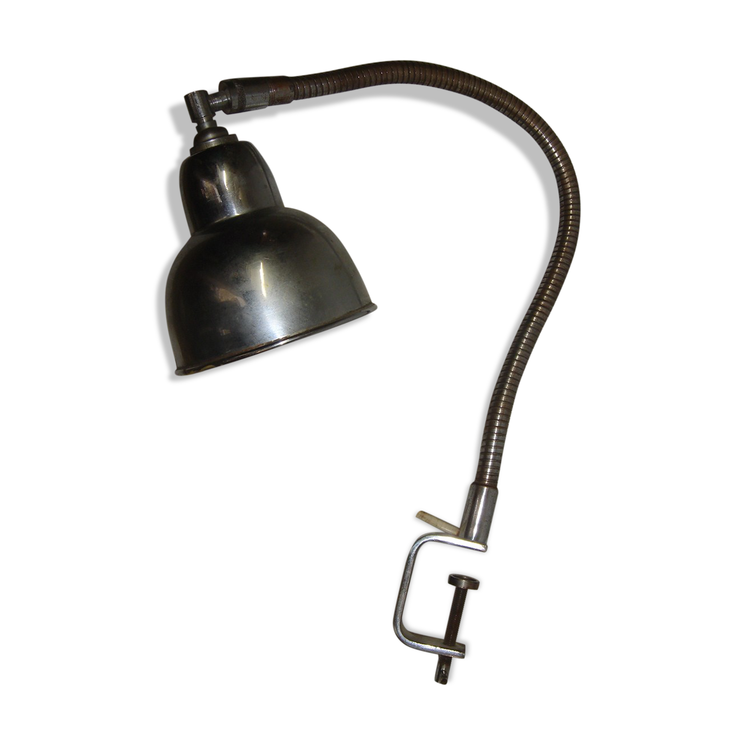 Silver metal workshop lamp