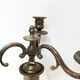 Pair of silver metal candle holders, 1950