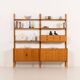 Fredrik A. Kayser teak free standing wall unit for Gustav Bahus, Norway 196