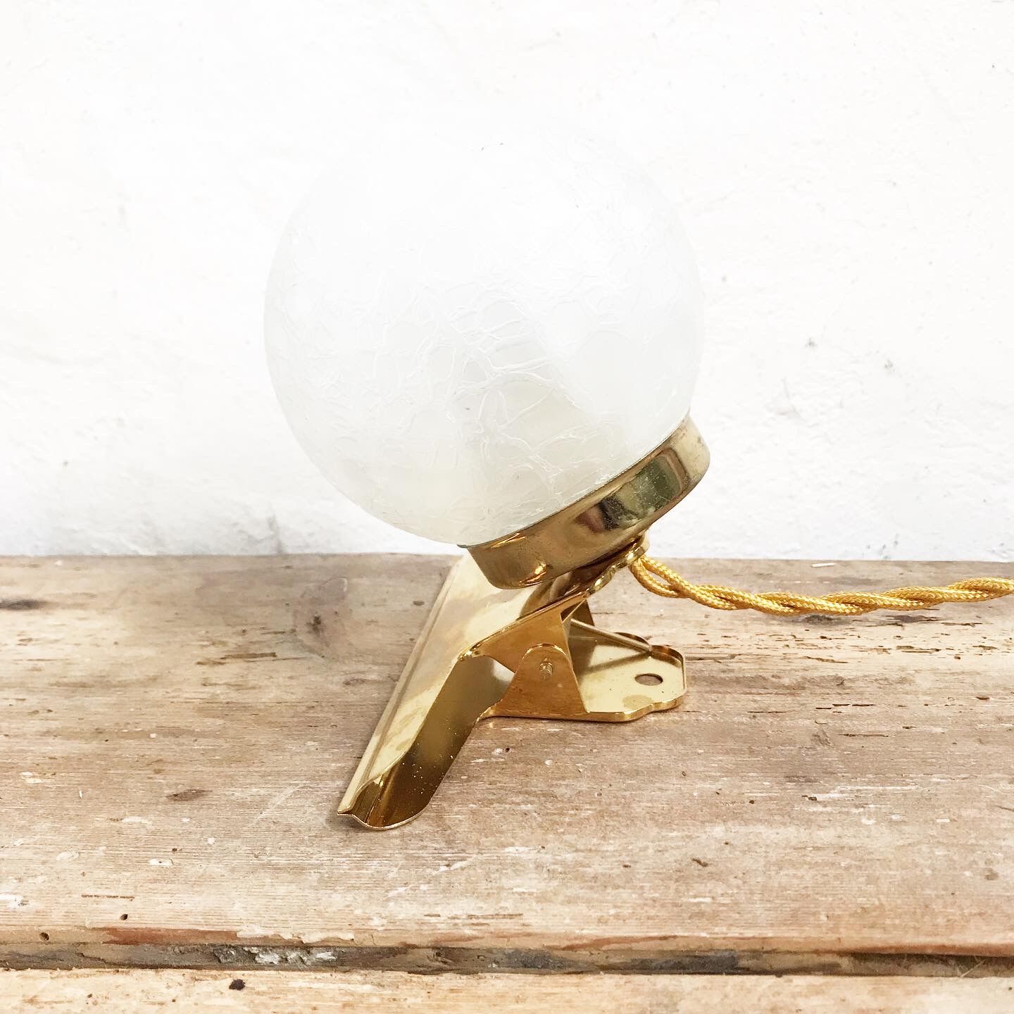 Vintage globe clip lamp