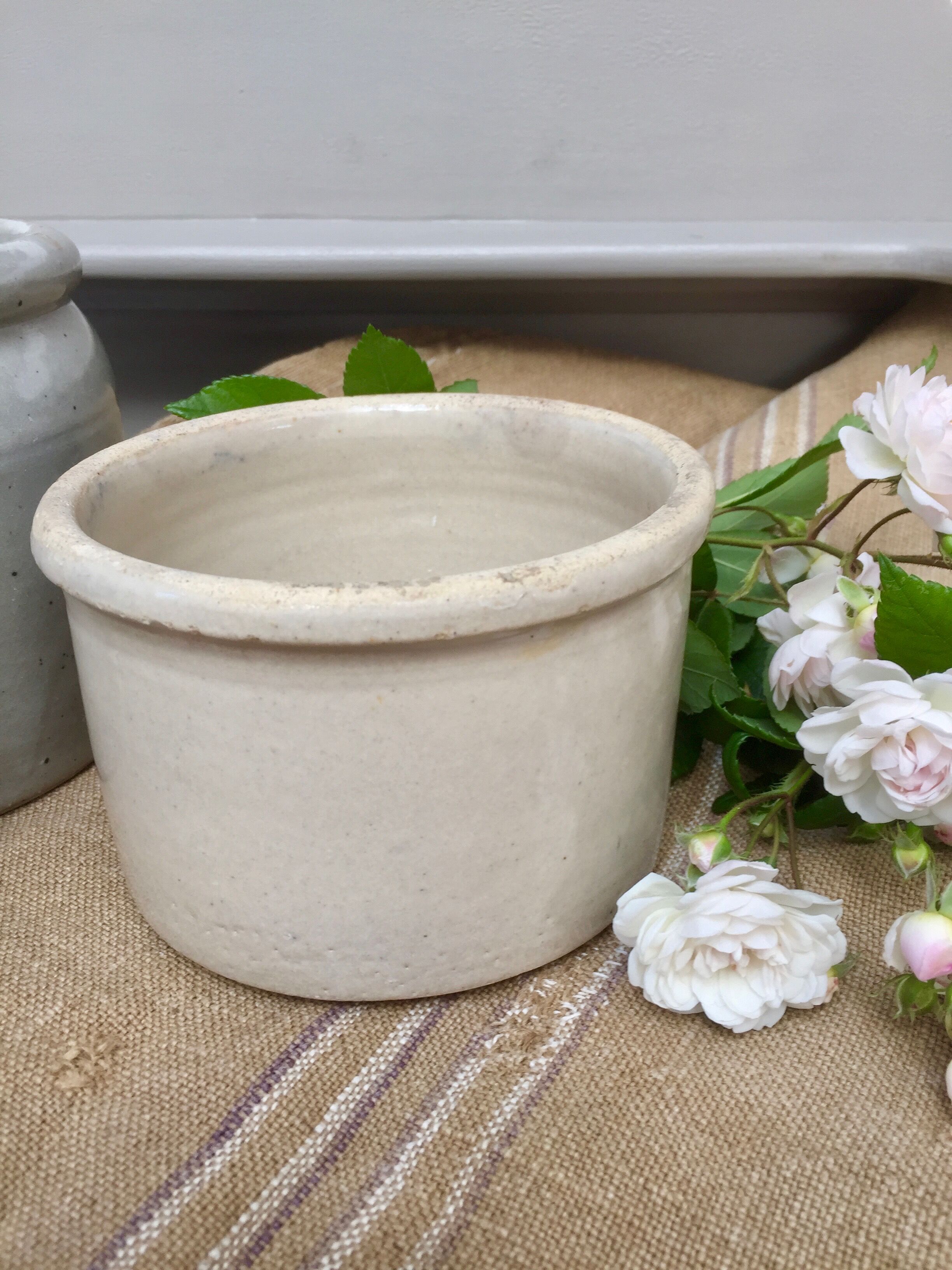 Natural glazed earth pot