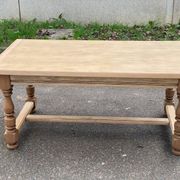 Renovated extendable farmhouse dining table in oak, 20th century, 170-250cm.
