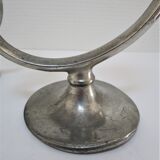 Pair of patinated tin candle holders design metawa holland 70s