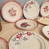 Assorted 9 plates red tones