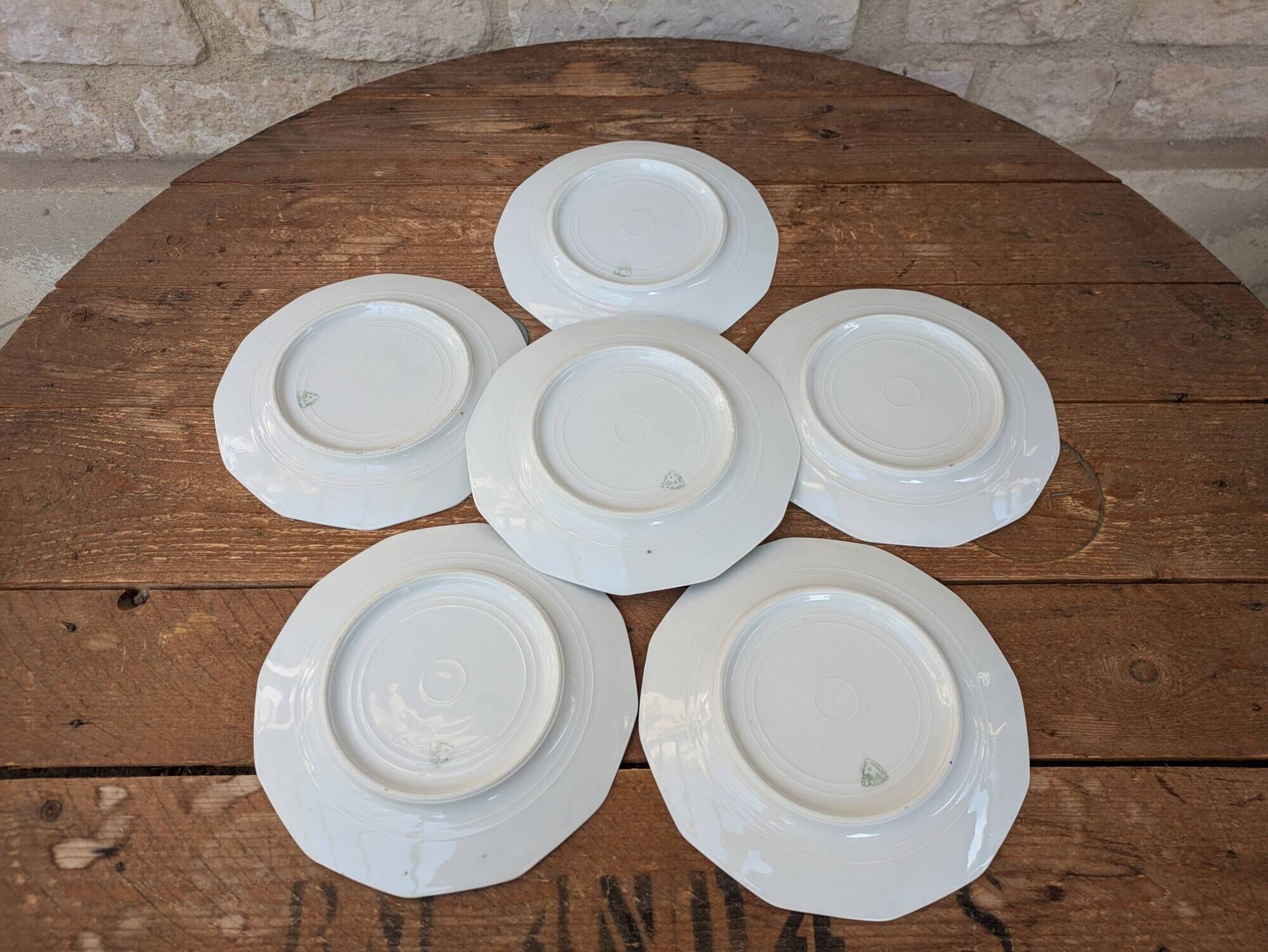 Ensemble de 6 assiettes à dessert à motif de bouquet de fleurs 20.5cm