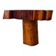 Table basse brutaliste en bois massif