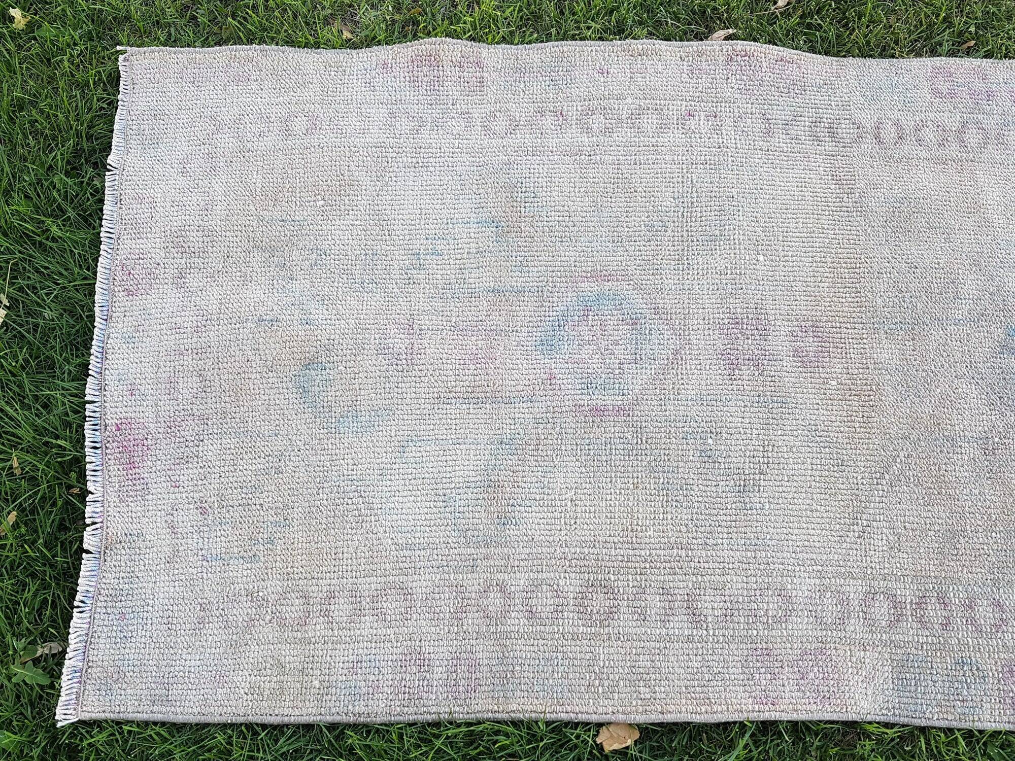 Vintage Turkish hallway rug 87x370 cm