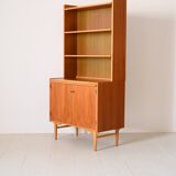 Vintage bookcase with pull-out shelf
