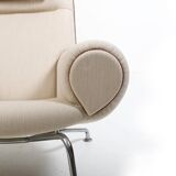 Early Pair Hans Wegner Queen Chairs by Johannes Hansen c.1960 / New Upholst