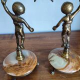 Pair of vintage cherub candlesticks