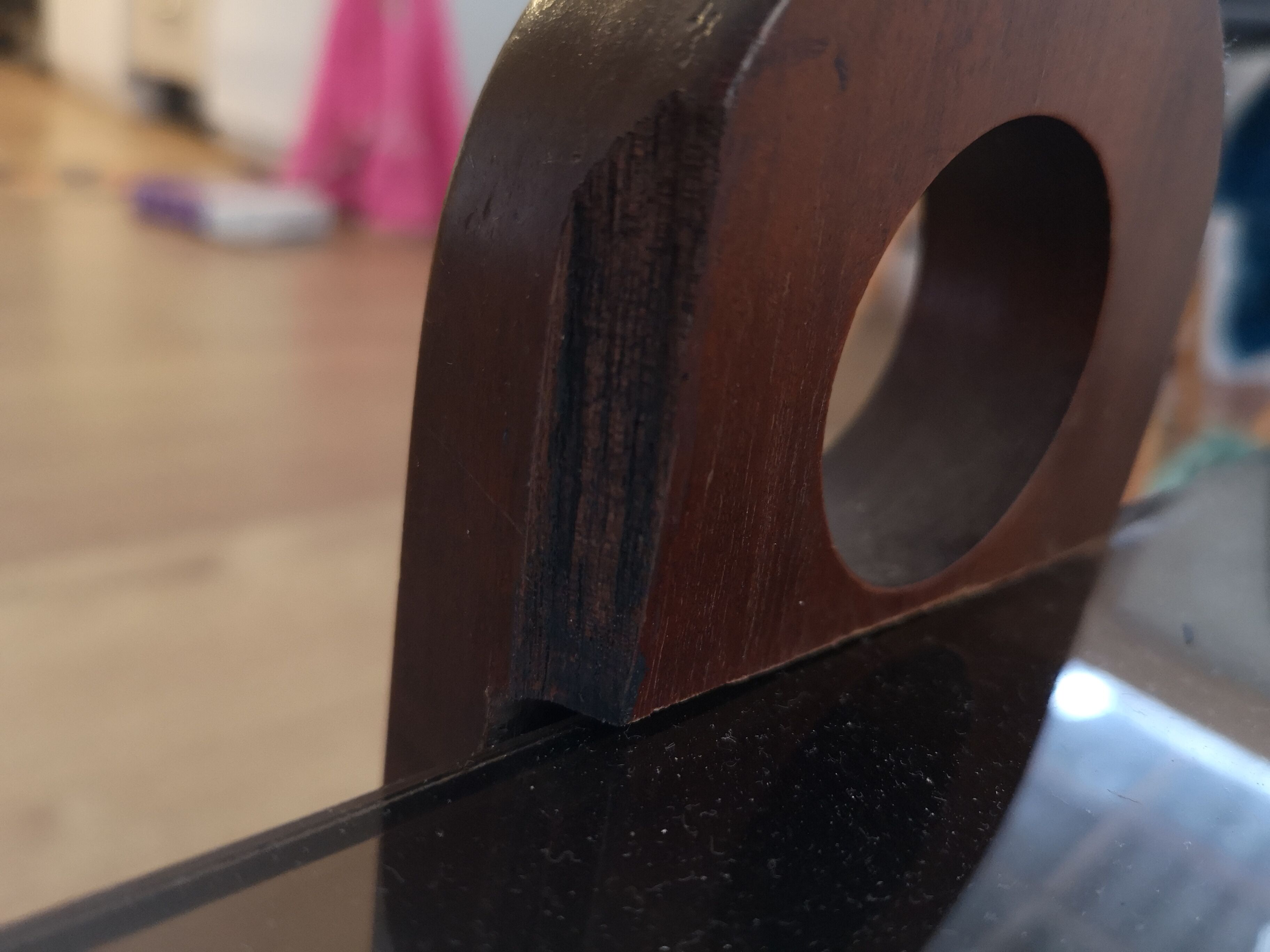 Vintage coffee table in smoked glass