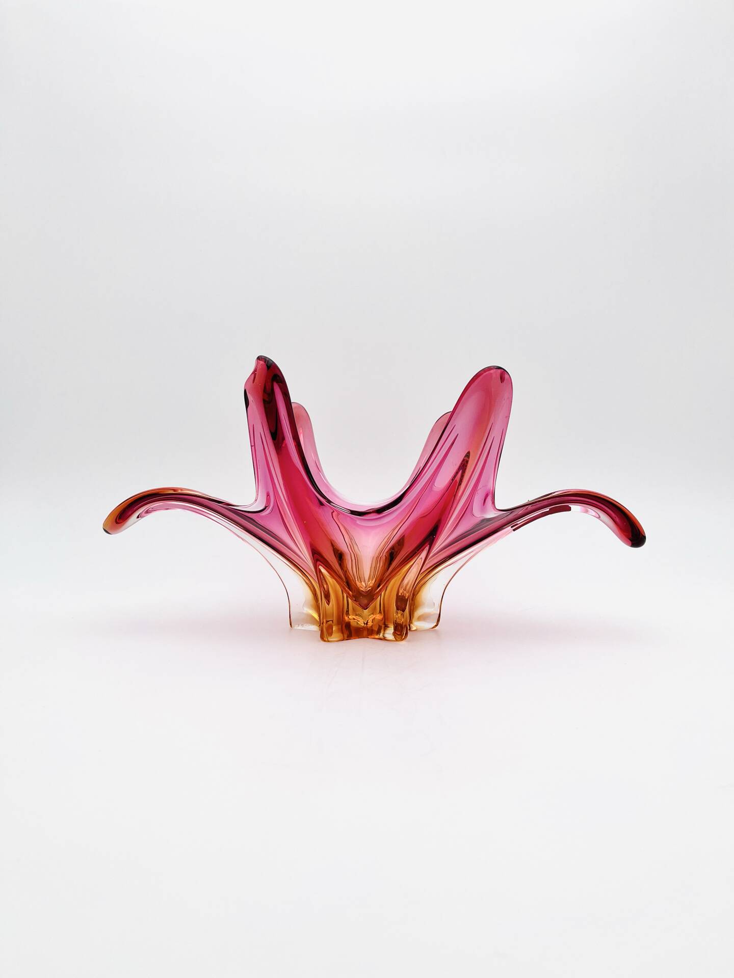 Coupe Murano - Sommerso - Orange & Rose