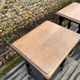 Pair of oak side tables