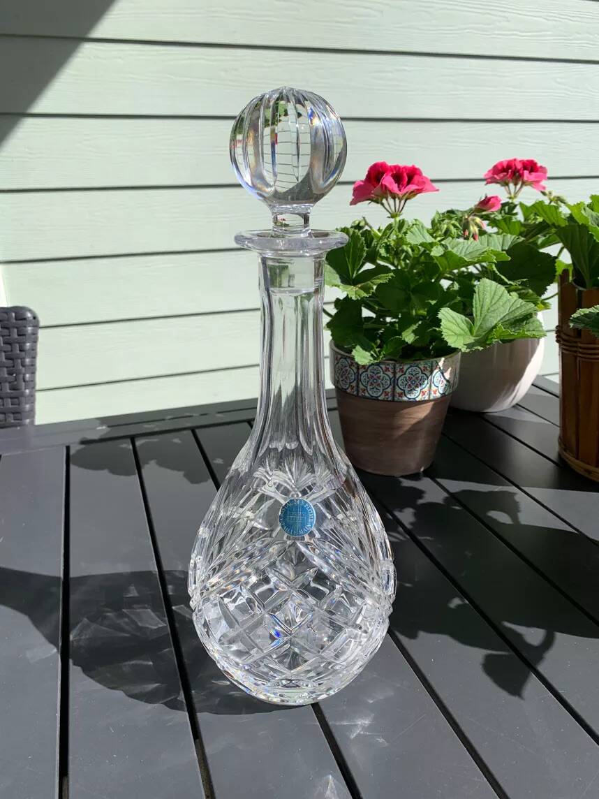 Carafe en cristal de boheme vintage