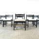 Vintage brutalist dining chairs, set of 6 - 1970s