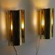 Pair of Scandinavian brass wall lamps from Falkenberg 1970