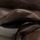 Ligne Roset Marsala - fauteuil and ottman - brown leather
