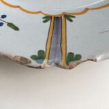 Assiette faience XIXeme décor fleurs "tulipes"