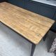 Farm table with black patinated legs (renovated)