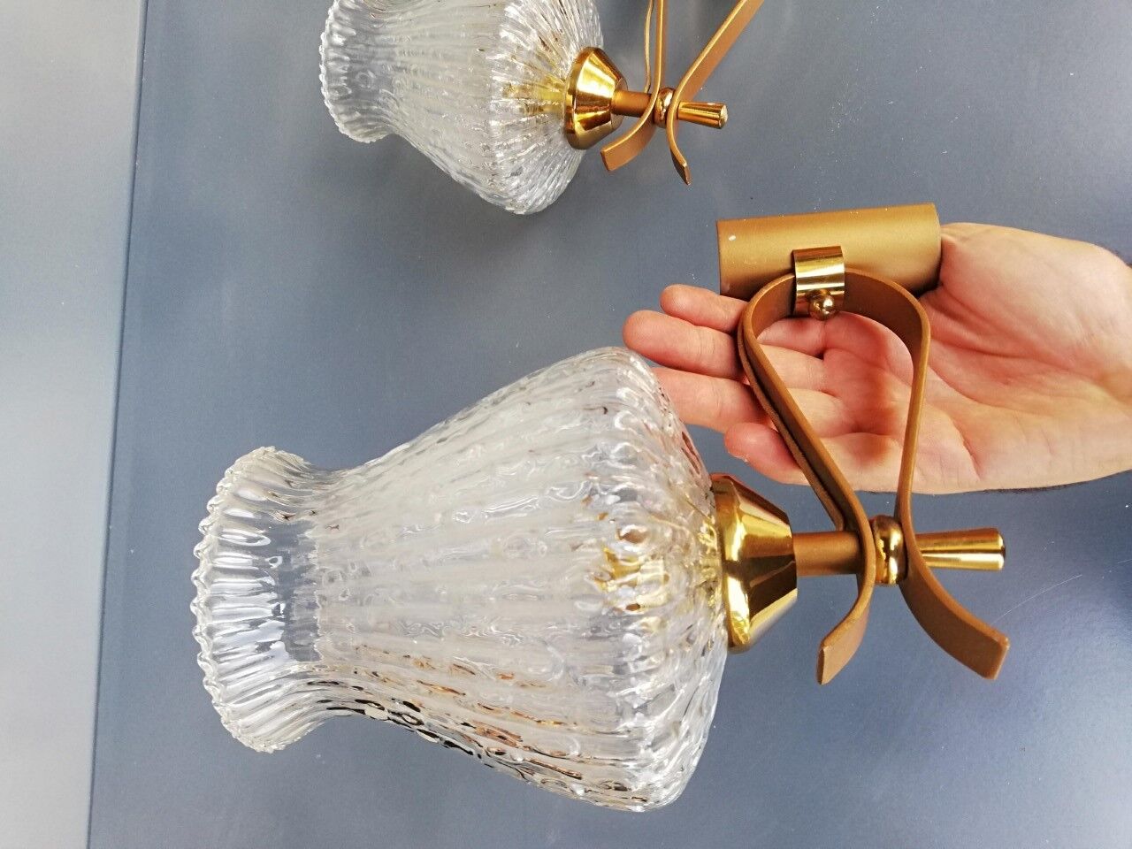 Pair of vintage 60s wall lamps
