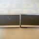 Pair of brushed effect metal photo frames