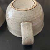 stoneware teapot and cups