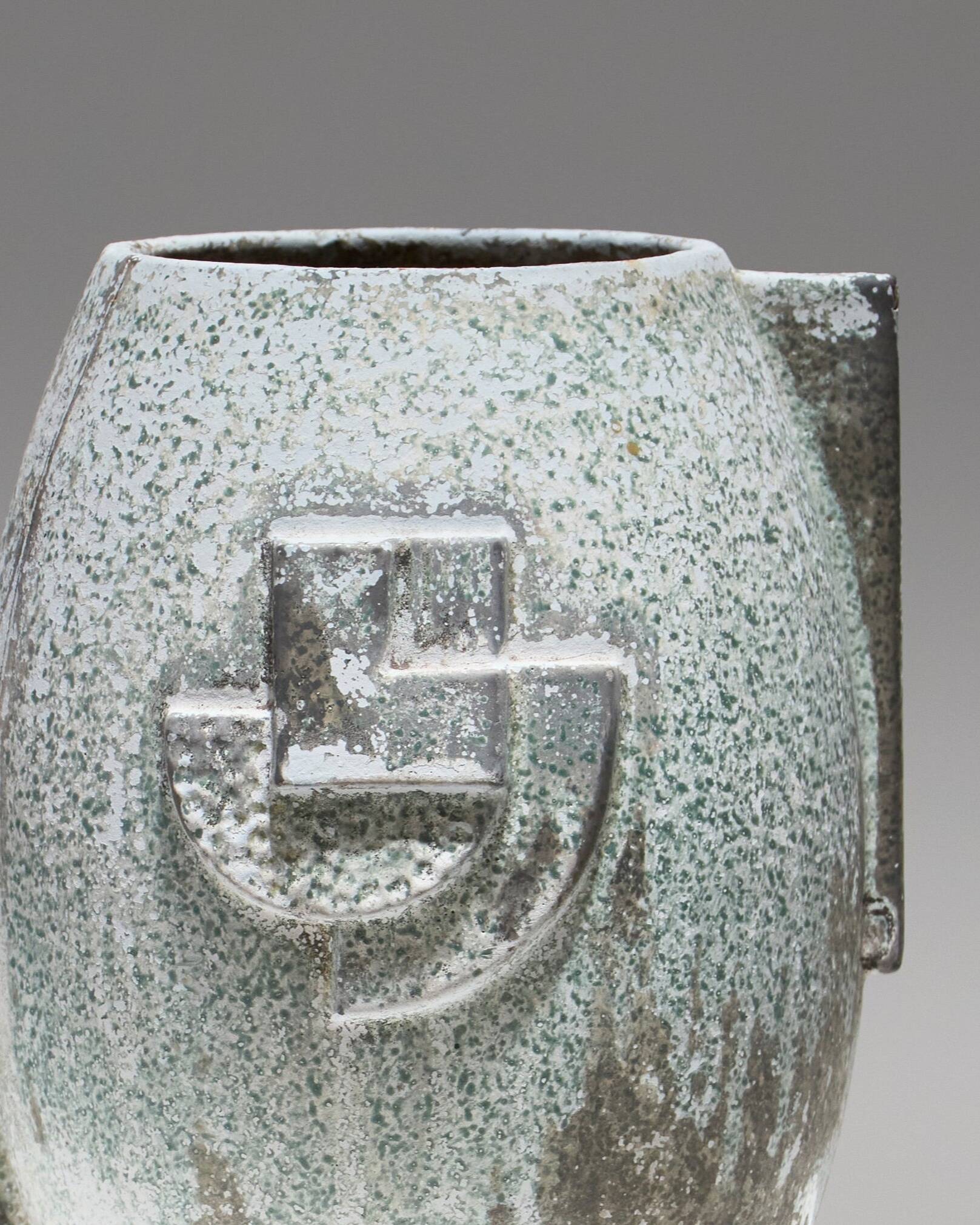 Art Deco Glazed Ceramic Vase, 1930s