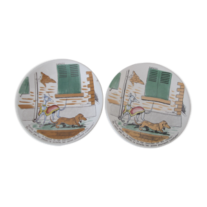 Ensemble de deux assiettes - sarreguemines