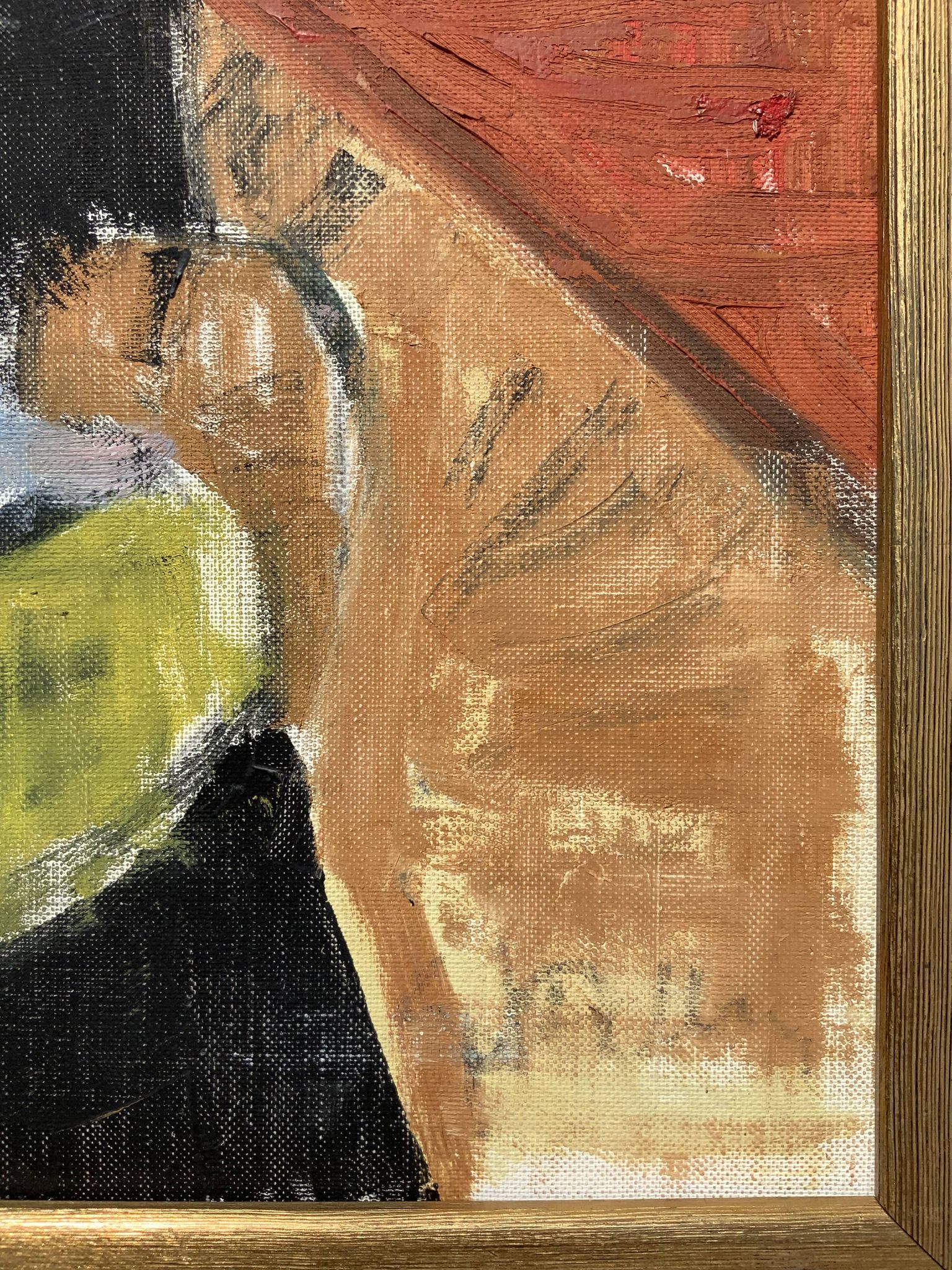 Stig Kellin Oil on Canvas Modernists Vintage oil painting  “ Seagull Bay”