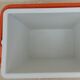 Glaciere vintage de couleur orange avec poignet  de marque EDA