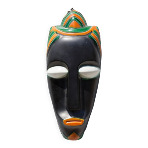 Masque faience polychrome africain