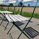 Set of 4 folding wrought iron bistro chairs