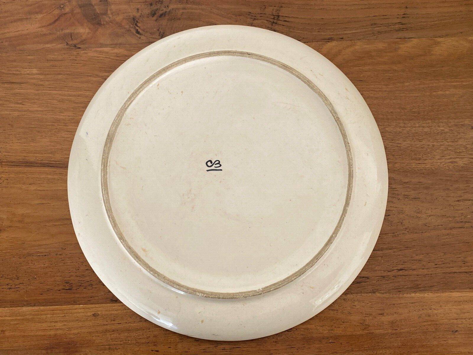 Iznik dish decorated with CB 20th century monogram caravel