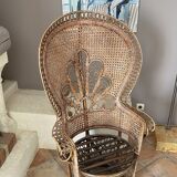 Emmanuelle rattan armchair. 1970.