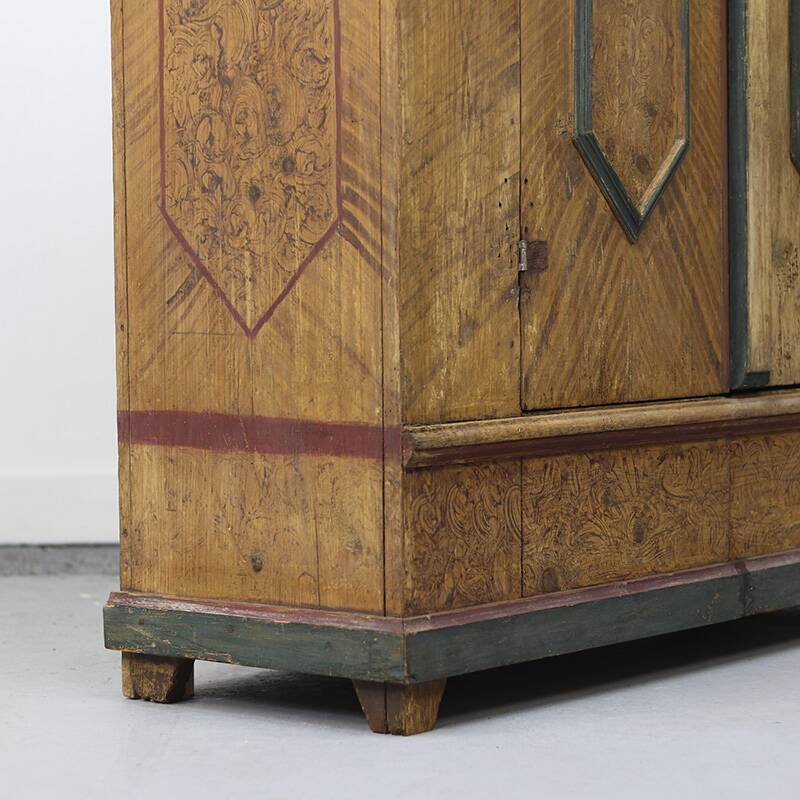 Bridal wardrobe in antique painted folk art