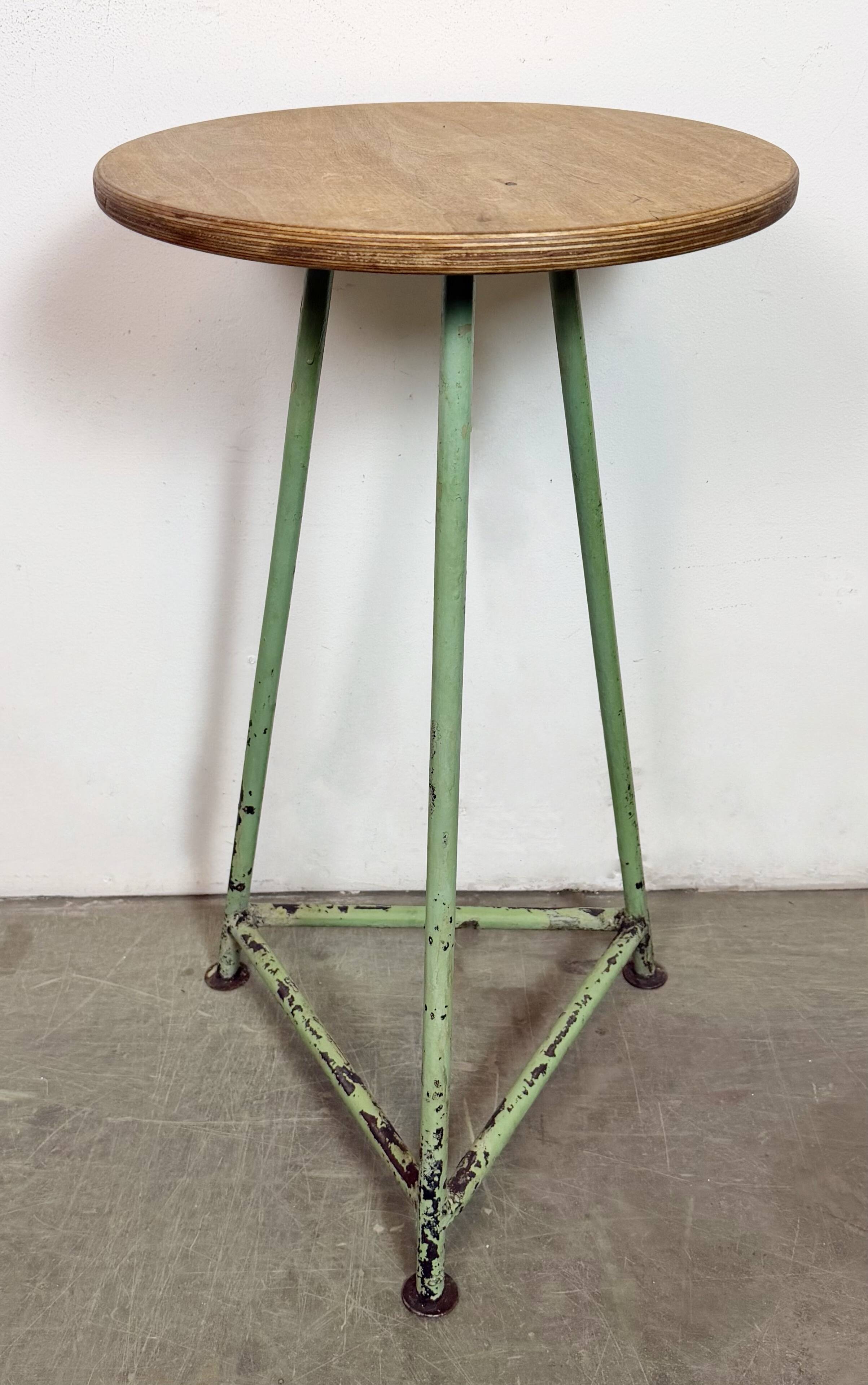 Green Industrial Workshop Stool, 1960s
